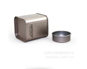 الصين التوابل كوكي مخصص مطبوعة صغيرة مستطيلة هدية النعناع جديد الشاي معدن القصدير مربع مع جولة كاب المزود