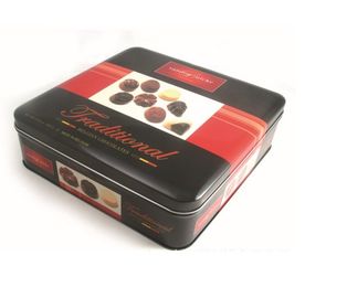 الصين الترويجية المخصصة Desgin فانسي معدن مربع القصدير مربع الشوكولاته القصدير مربع مع ختم الشعار المزود