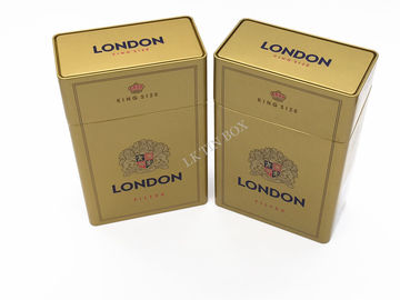 الصين لندن يمكن Preminum السجائر القصدير شعار مخصص المطبوعة لمدة 10 حزمة OEM / ODM المزود
