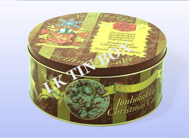 الصين عيد ميلاد المسيح كعكة كبيرة مستديرة علبة هدية مع شعار مخصص الطباعة المزود