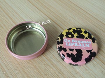 Pms Pink Net Wt 0.5oz حاويات معدنية مستديرة صغيرة مستديرة للشفاه المزود